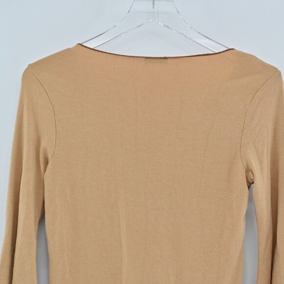 VTG Y2k FANG Womens T Shirt Sz L V Neck Long Sleeve Animal Floral Print Stretch - Picture 5 of 8